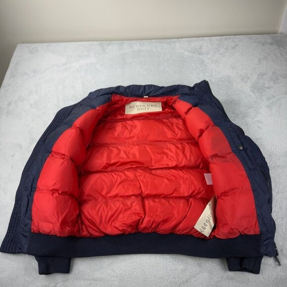 Burberry Navy Blue Down Puffer Jacket Men’s Size S - Picture 3 of 15
